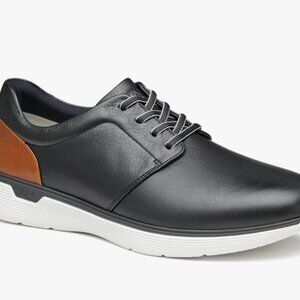 Johnston & Murphy Black Waterproof Leather XC4 Prentiss 2 Plain-Toe Sneakers 8.5